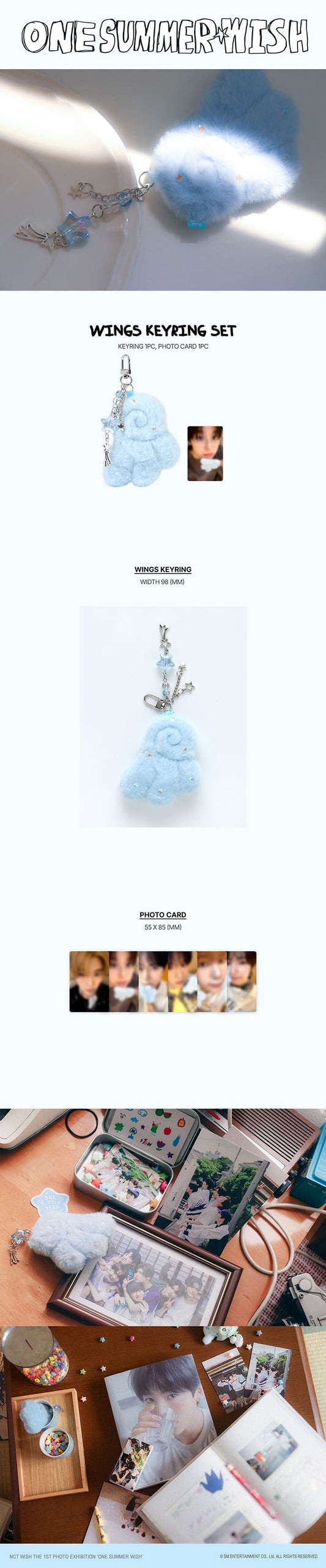 NCT WISH THE 1ST PHOTO EXHIBITION 'ONE SUMMER WISH' MD (WINGS KEYRING SET)