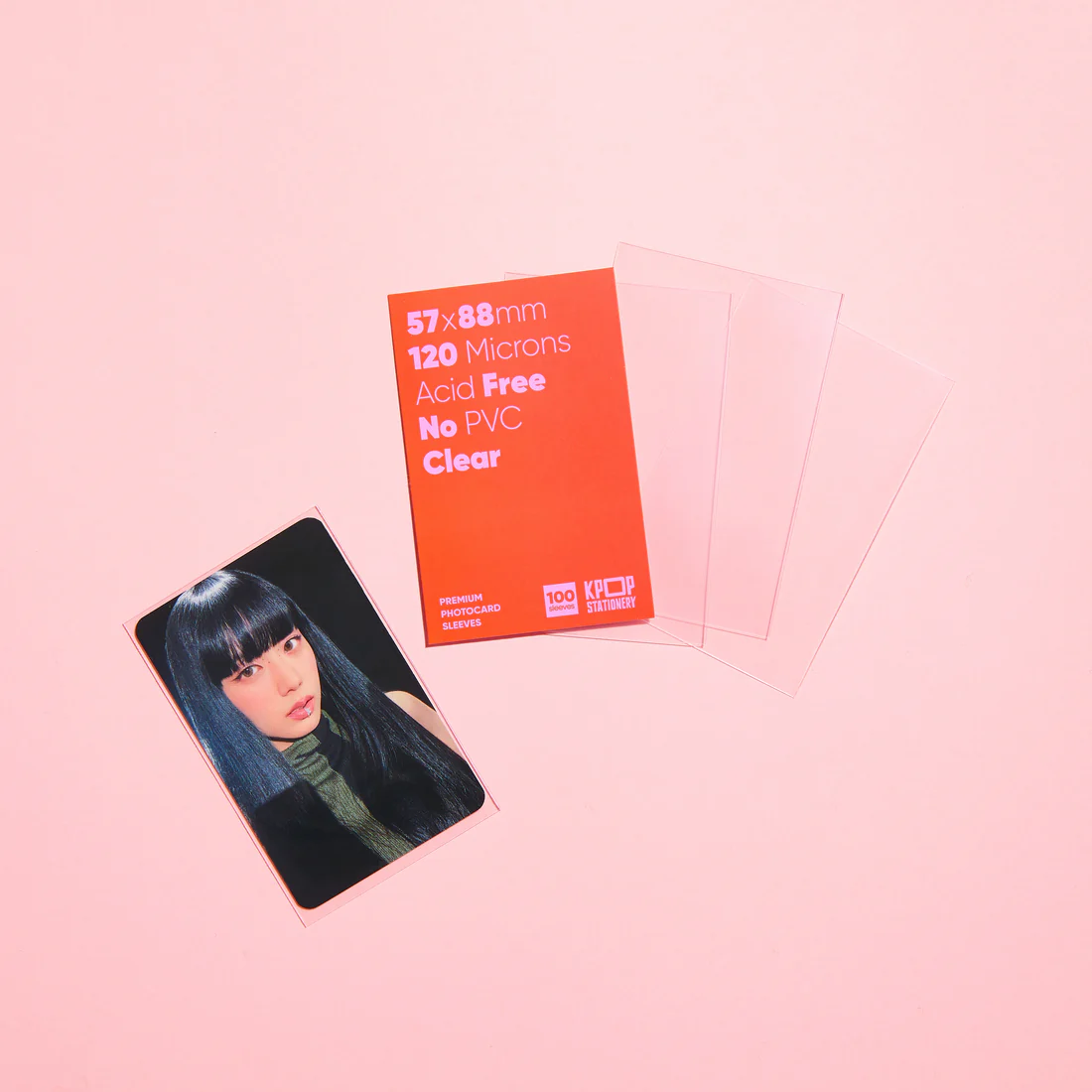 Thick Clear Premium Photocard Sleeves, 57 x 88mm