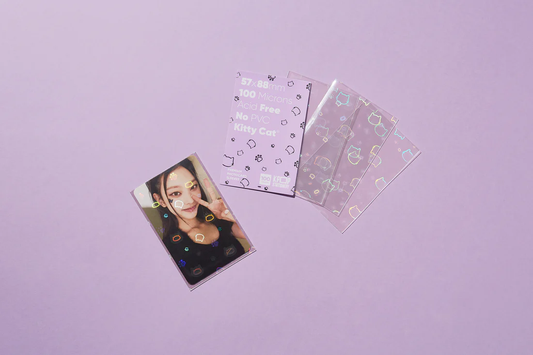 Holographic Kitty Sleeves, 57 x 88mm