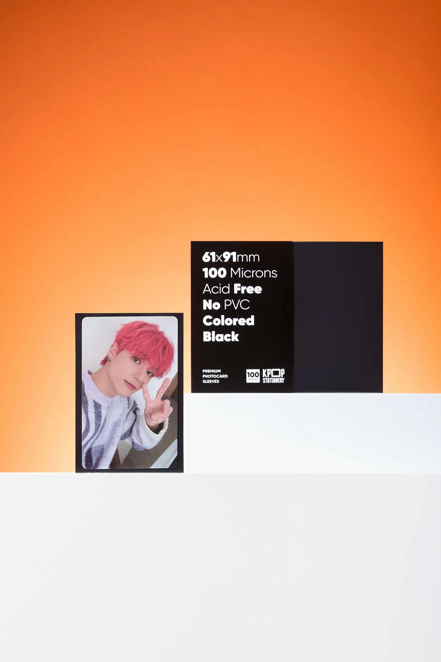 Premium Black Photocard Sleeves, 61 x 91mm