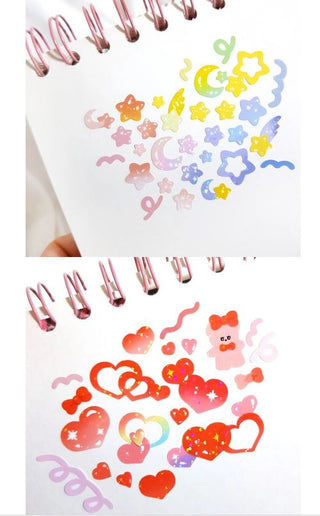 Sparkle Star Moon Sticker Sheet