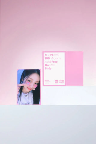 Premium Pink Photocard Sleeves, 61 x 91mm