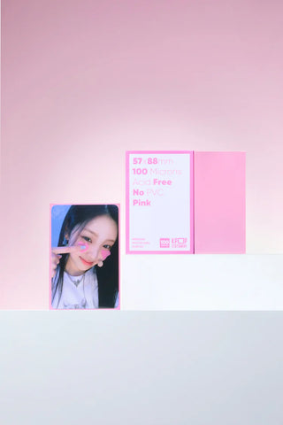 Premium Pink Photocard Sleeves, 57 x 88mm