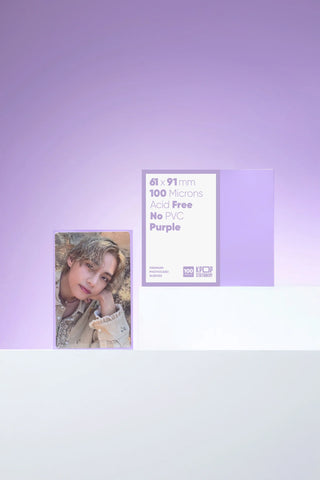 Premium Purple Photocard Sleeves, 61 x 91mm