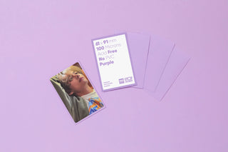 Premium Purple Photocard Sleeves, 61 x 91mm