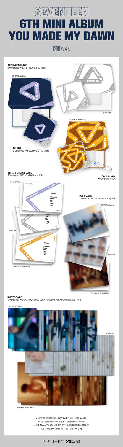 SEVENTEEN 6th Mini Album [YOU MAKE MY DAWN] (KiT Ver.)