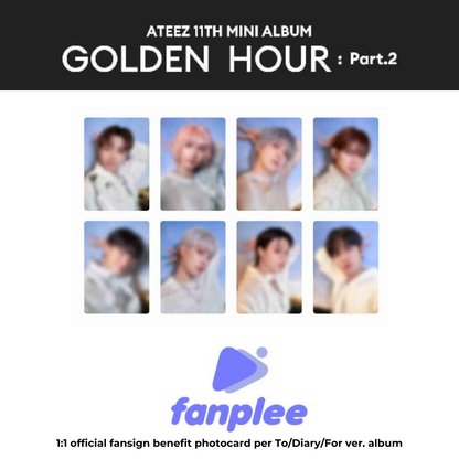 (fanplee Fansign) ATEEZ 11th Mini Album [GOLDEN HOUR : Part.2]