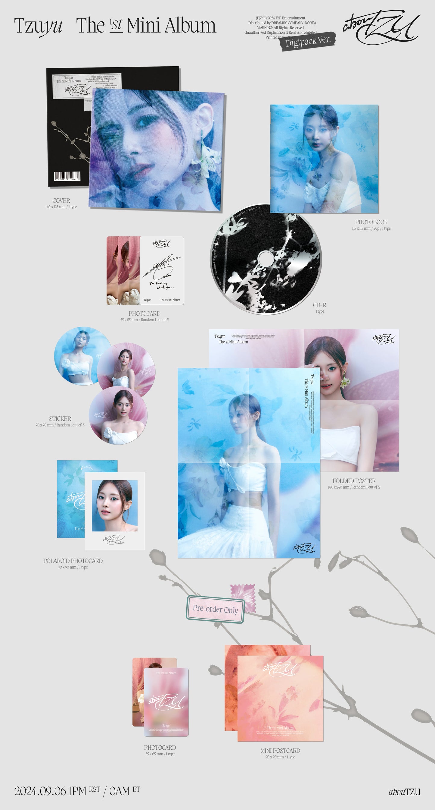 TZUYU (TWICE) 1st Mini Album [abouTZU] (Digipack Ver.)