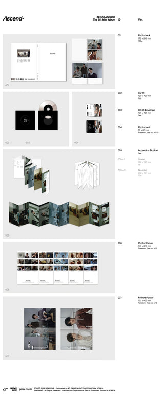 ZEROBASEONE 6th Mini Album [Ascend-] (Photobook Ver.) (1 Ver. & 10 Ver.)
