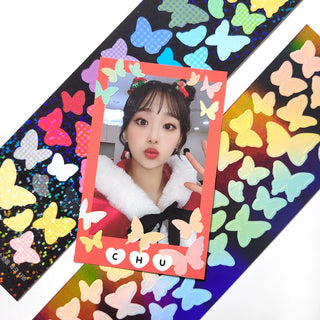 Sparkle Check Butterfly Sticker Sheet
