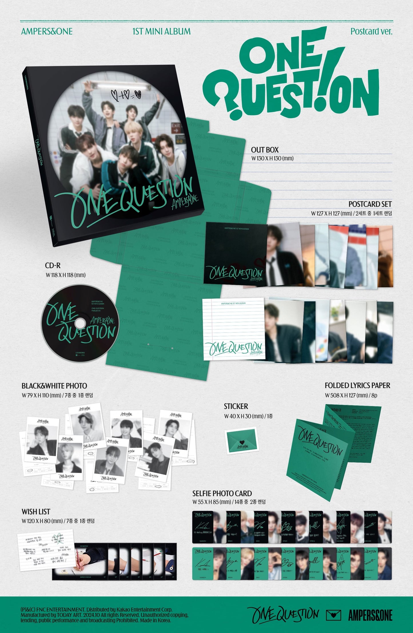 AMPERS&ONE 1st Mini Album [ONE QUESTION] (Postcard Ver.)