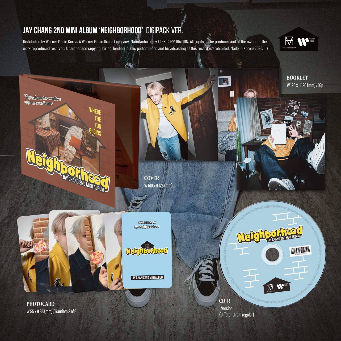 Jay Chang 2nd Mini Album [Neighborhood] (Digipack Ver.)