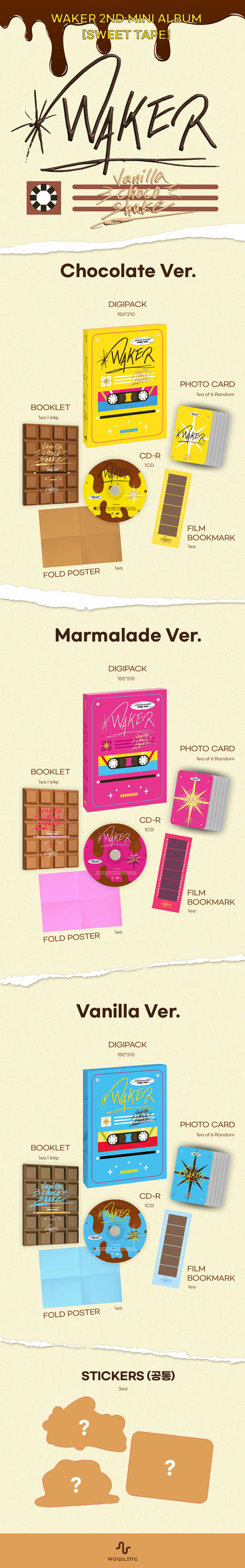 Waker 2nd Mini Album [Sweet Tape]