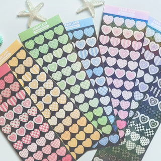 Pattern Heart Sticker Sheet