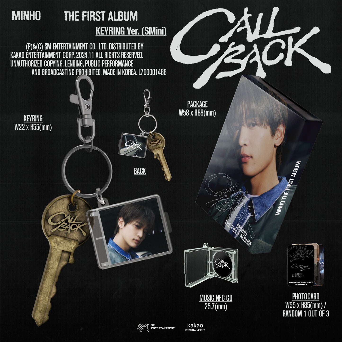 MINHO 1st Album [CALL BACK] (Keyring Ver.) (SMini)