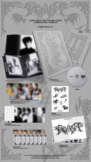 [PRE-ORDER] ALPHA DRIVE ONE 2nd Mini Album [UNBREAKABLE : 少年 BESAT] (Fragile Beast Ver.)