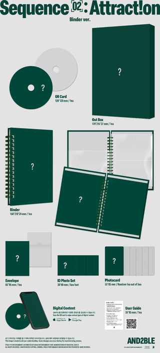 [PRE-ORDER] AND2BLE 2nd Mini Album [Sequence 02: Attraction] (Binder ver.)