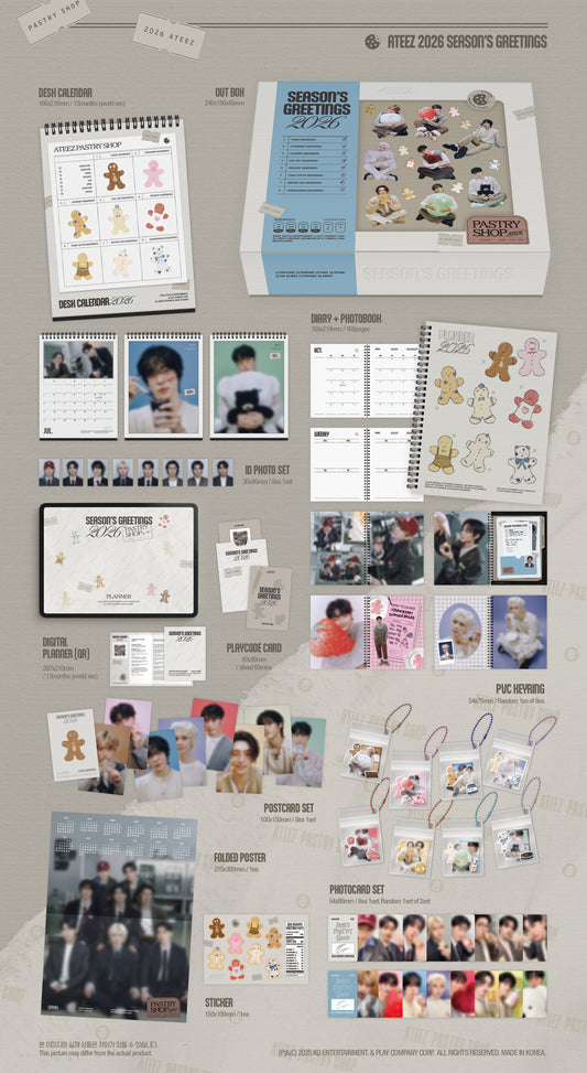 [PRE-ORDER] ATEEZ 2026 Season's Greetings [Pastry Shop] (hello82 Exclusive)