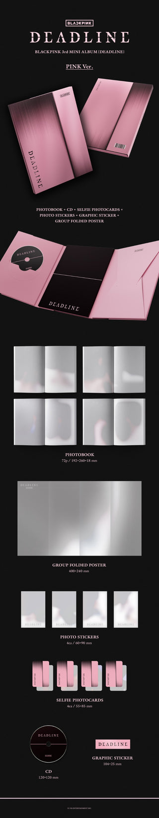 BLACKPINK 3rd Mini Album [DEADLINE] (BLACK Ver. / PINK Ver.)