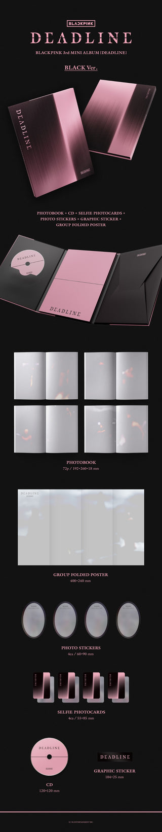 BLACKPINK 3rd Mini Album [DEADLINE] (BLACK Ver. / PINK Ver.)