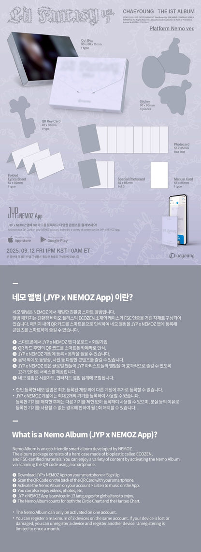CHAEYOUNG (TWICE) 1st Album [LIL FANTASY vol.1] (Platform Nemo Ver.)