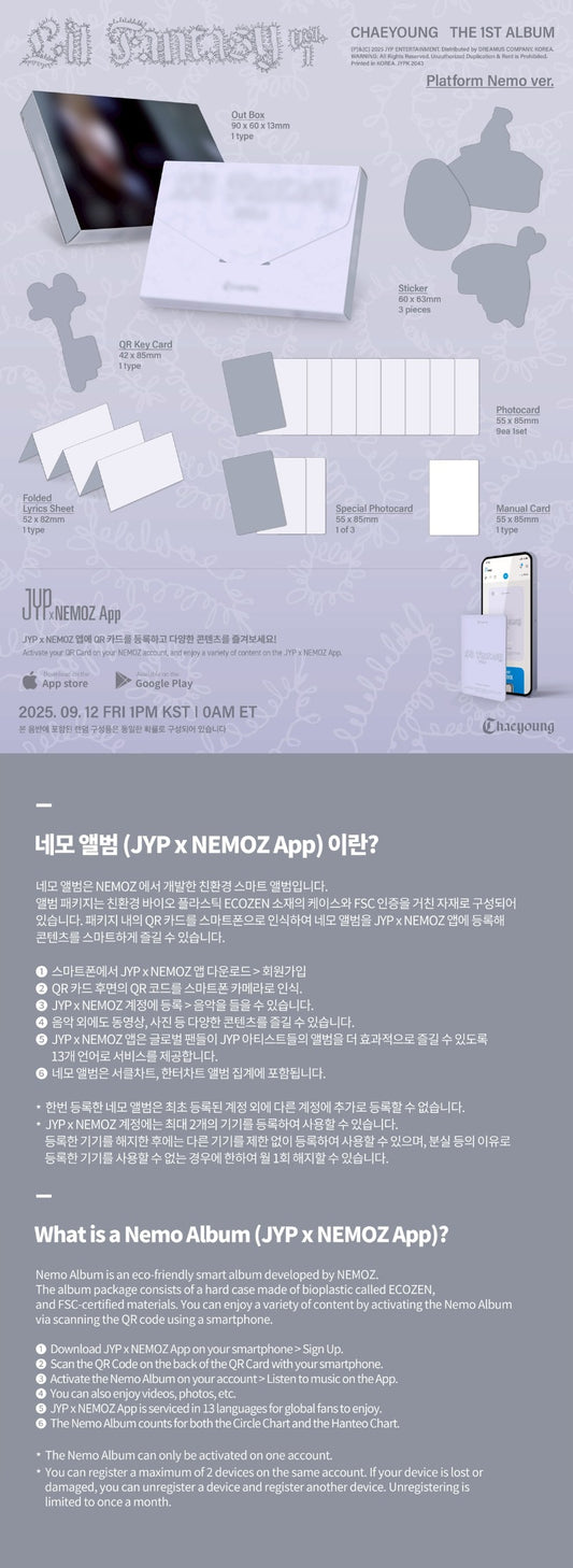 CHAEYOUNG (TWICE) 1st Album [LIL FANTASY vol.1] (Platform Nemo Ver.)