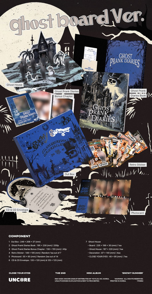 CLOSE YOUR EYES 2nd Mini Album [Snowy Summer] (Ghost Board Ver.)