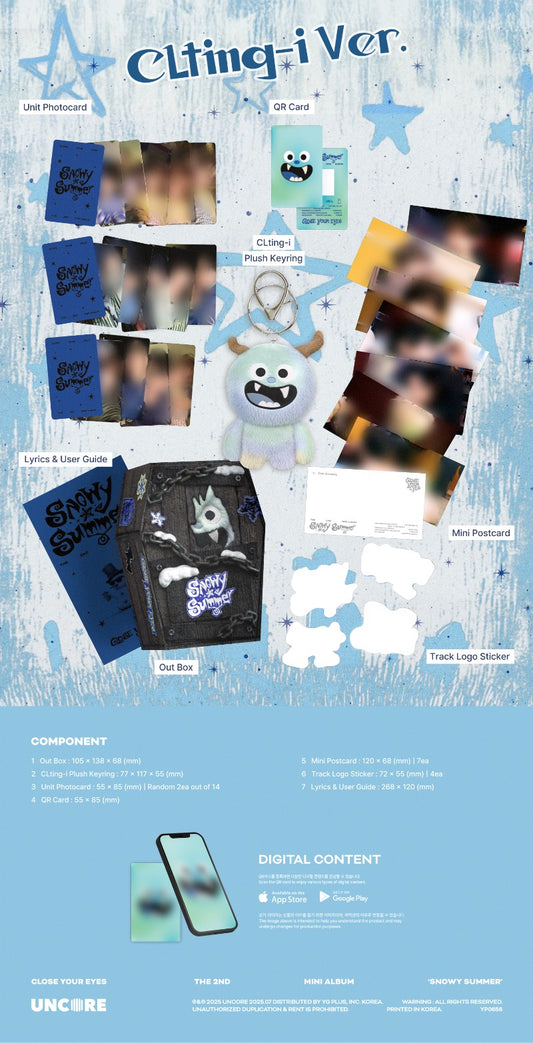 CLOSE YOUR EYES 2nd Mini Album [Snowy Summer] (CLting-i Ver.) (POCAALBUM)