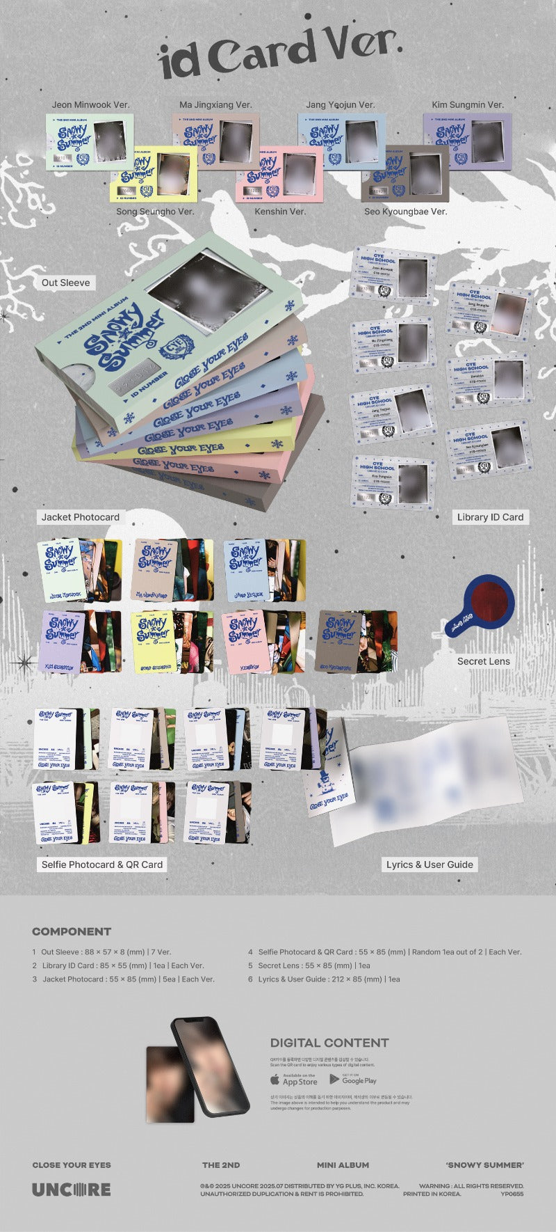 CLOSE YOUR EYES 2nd Mini Album [Snowy Summer] (ID Card Ver.) (POCAALBUM)