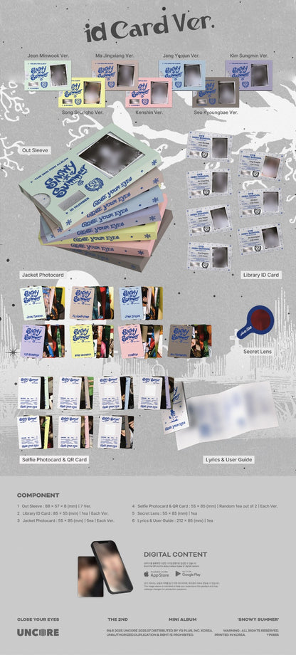 CLOSE YOUR EYES 2nd Mini Album [Snowy Summer] (ID Card Ver.) (POCAALBUM)