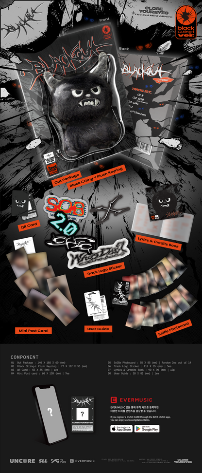 CLOSE YOUR EYES 3rd Mini Album [blackout] (black CLting-i ver.)