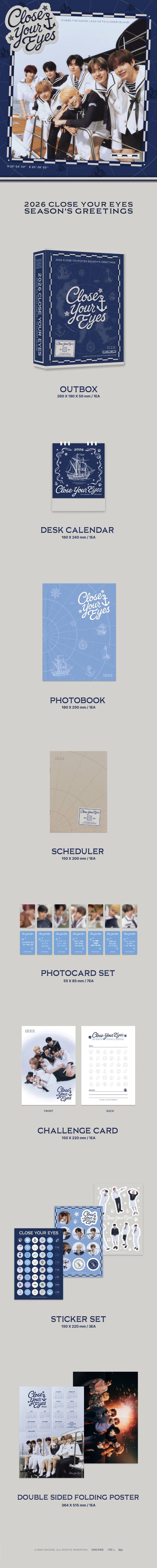 [PRE-ORDER] CLOSE YOUR EYES 2026 CLOSE YOUR EYES SEASON'S GREETINGS