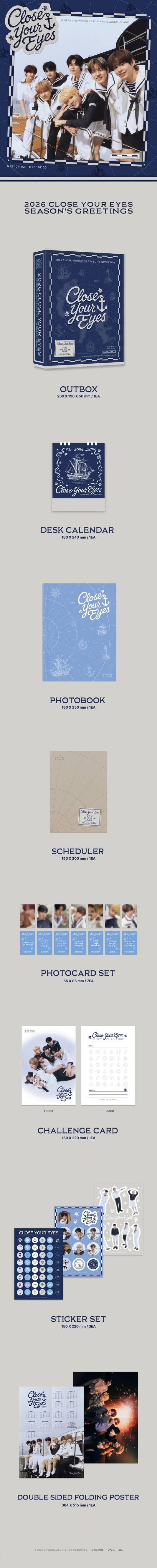 [PRE-ORDER] CLOSE YOUR EYES 2026 CLOSE YOUR EYES SEASON'S GREETINGS