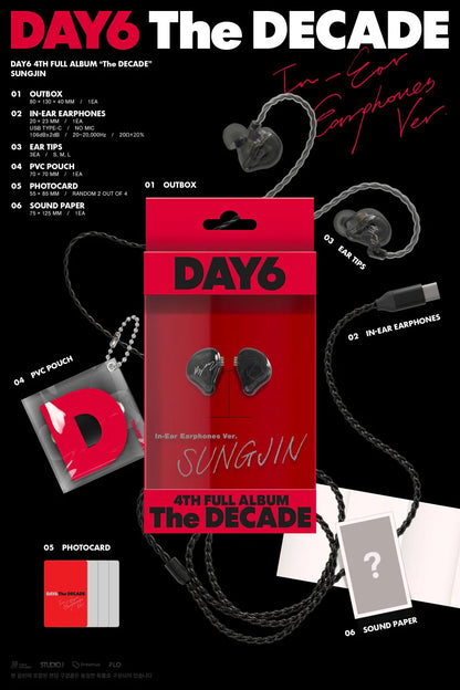 DAY6 4th Album [The DECADE] In-Ear Earphones Ver.
