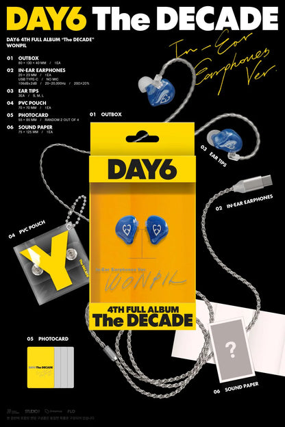 DAY6 4th Album [The DECADE] In-Ear Earphones Ver.