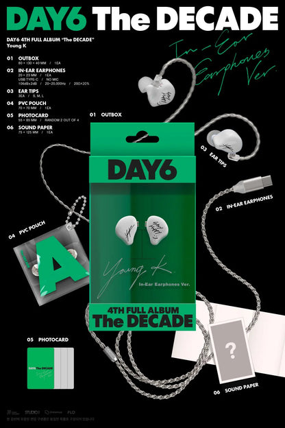DAY6 4th Album [The DECADE] In-Ear Earphones Ver.