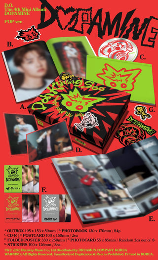 [PRE-ORDER] D.O 4th Mini Album [DOPAMINE] (POP Ver. / FIZZ Ver.)