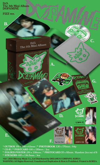 [PRE-ORDER] D.O 4th Mini Album [DOPAMINE] (POP Ver. / FIZZ Ver.)