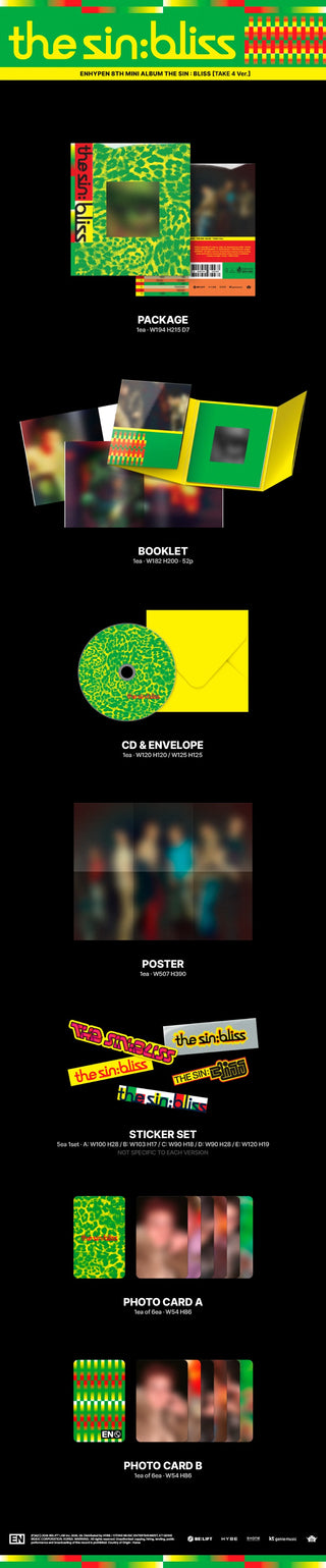 [PRE-ORDER] ENHYPEN 8th Mini Album [THE SIN BLISS] (TAKE 1 Ver. / TAKE 2 Ver. / TAKE 3 Ver. / TAKE 4 Ver.)