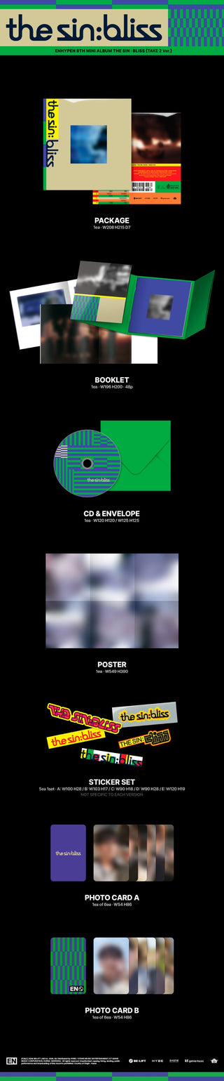 [PRE-ORDER] ENHYPEN 8th Mini Album [THE SIN BLISS] (TAKE 1 Ver. / TAKE 2 Ver. / TAKE 3 Ver. / TAKE 4 Ver.)
