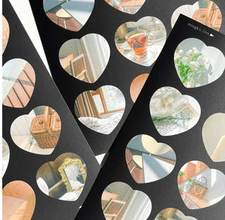 Heart Photo Sticker Sheet