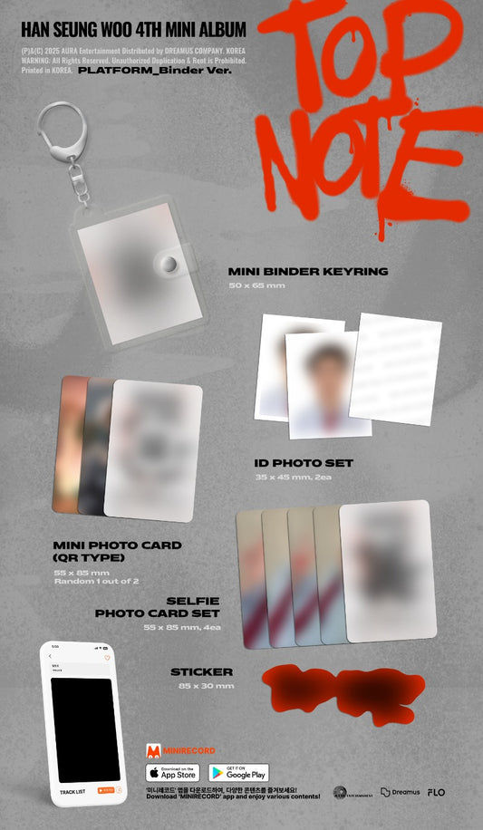 HAN SEUNGWOO (VICTON) 4th Mini Album [TOP NOTE] (PLATFORM_Binder Ver.)