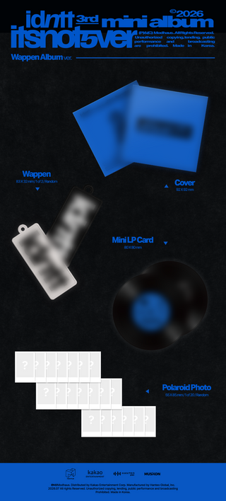 [PRE-ORDER] idntt 3rd Mini Album [itsnotover] (Wappen Album)
