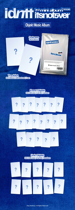 [PRE-ORDER] idntt 3rd Mini Album [itsnotover] (Objekt Music Album)