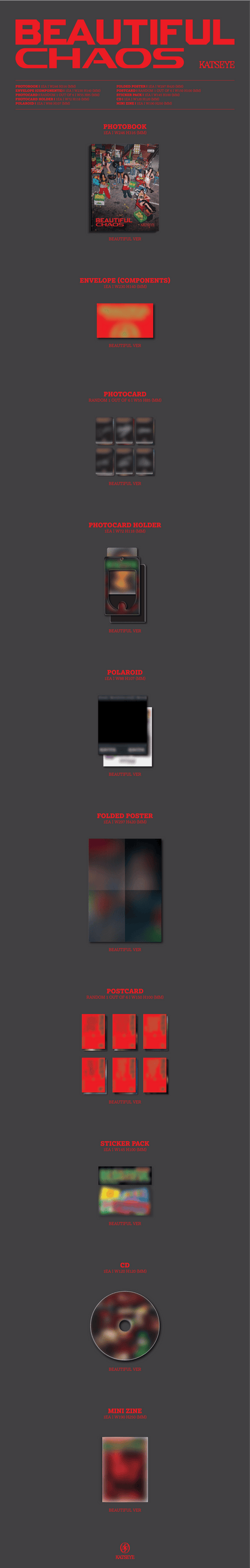 KATSEYE 2nd EP Album [BEAUTIFUL CHAOS] (BEAUTIFUL VER.) (KPOP NARA Exclusive)