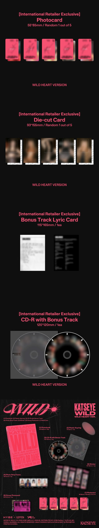 KATSEYE 3rd EP Album [WILD] (WILD HEART Ver.) (International Retailer Exclusive)