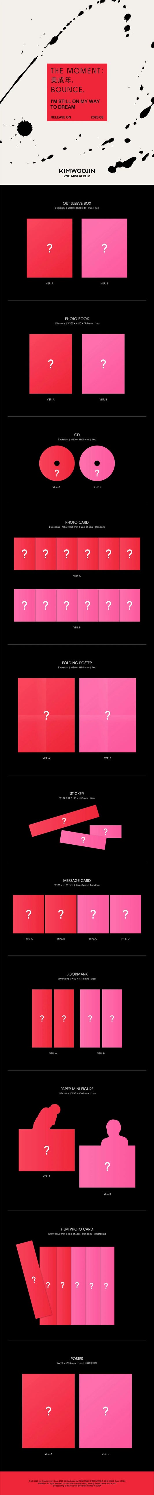 KIM WOOJIN 2ND MINI ALBUM [THE MOMENT : 美成年, BOUNCE]