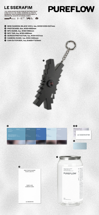 LE SSERAFIM 2nd Studio Album [PUREFLOW] pt.1 (Mini Camera Ver.)