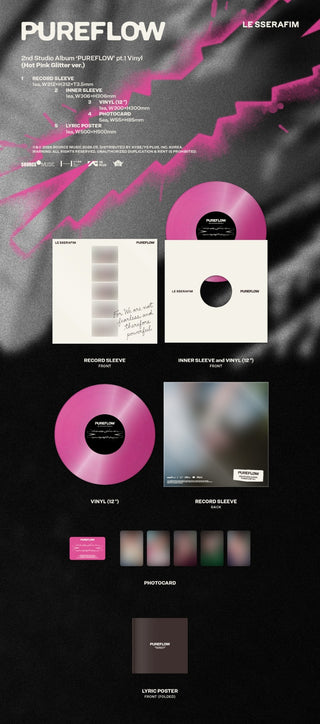 [PRE-ORDER] LE SSERAFIM 2nd Studio Album [PUREFLOW] pt.1 (Vinyl)