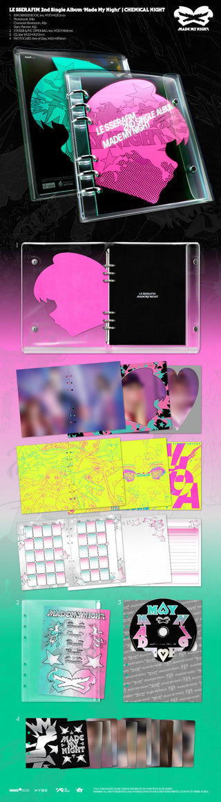[PRE-ORDER] LE SSERAFIM 2nd Single Album [Made My Night] (CHEMICAL NIGHT Ver.)